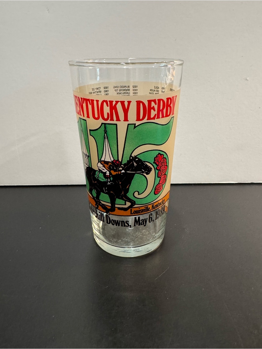1989 Kentucky Derby 115 Mint Julep Glass